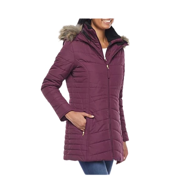 Rothschild Long Hooded Midweight Puffer Jacket/Size Small - Picture 4 of 7